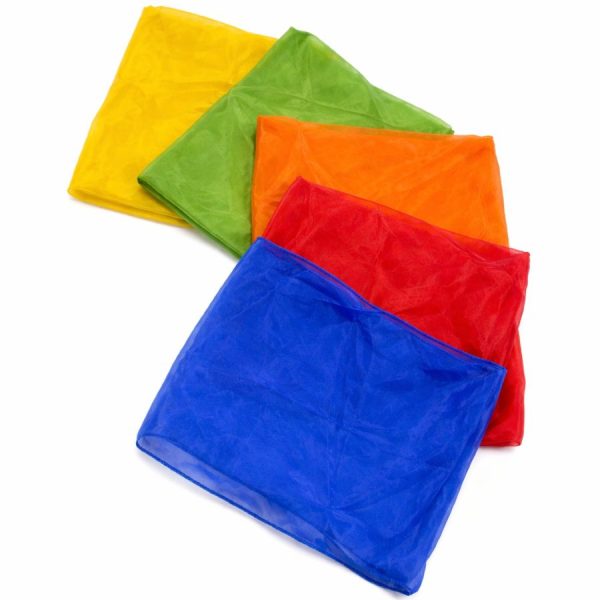 Set de 5 pañuelos de organza