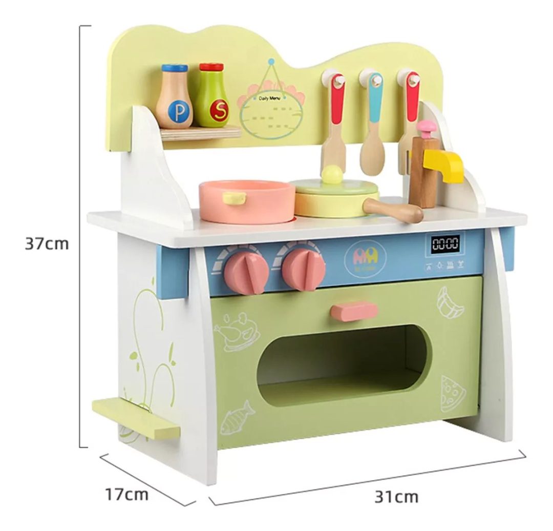 Cocina de madera verde pastel - Imagen 3