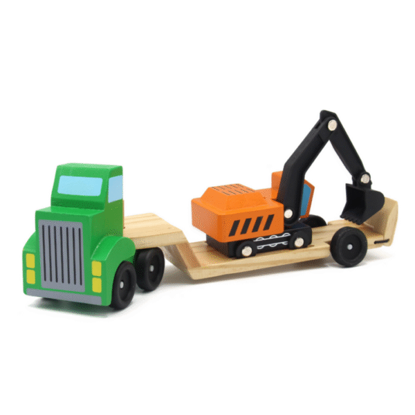 Camión con retroexcavadora