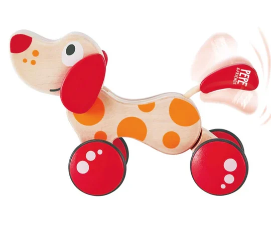 Perrito de arrastre madera - Hape