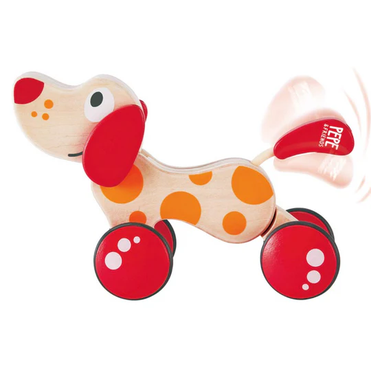 Perrito de arrastre madera - Hape