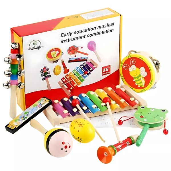 Flauta De Madera Para Niños - Piccolo De Juguete Educativo, Regalo Musical Para Estimular La Coordinación Y El Sentido Del Ritmo