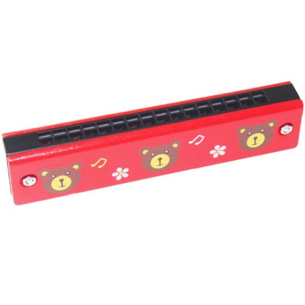 Armoica infantil de madera roja con diseño