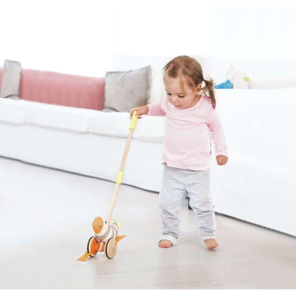 Flappy bird uguete de empuje madera bebé pájaro primeros pasos